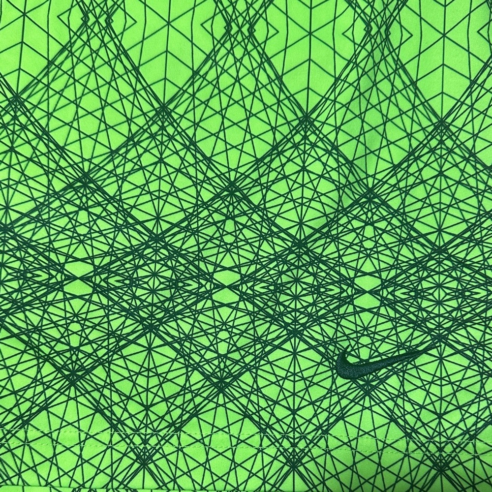 Nike Dri-FIT Neon Green Geometric Athletic Shorts Size Large - Picture 2 of 7